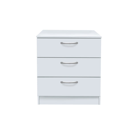 Image of Cocon Premium Bedside Table 3-Drawer Full Laminated Back Panel in 6 Colours