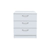 Cocon Premium Bedside Table 3-Drawer Full Laminated Back Panel in 6 Colours