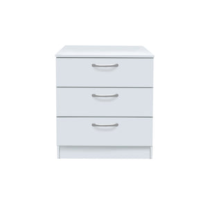 Cocon Premium Bedside Table 3-Drawer Full Laminated Back Panel in 6 Colours