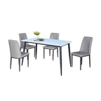 Elba 1+4/1+6 Dining Set Table with Chair Ceramic Table Top with Metal Legs