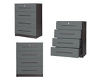 Camie 4 Premium Chest of Drawers Storage Full Laminated Back Panel in 2 Colour