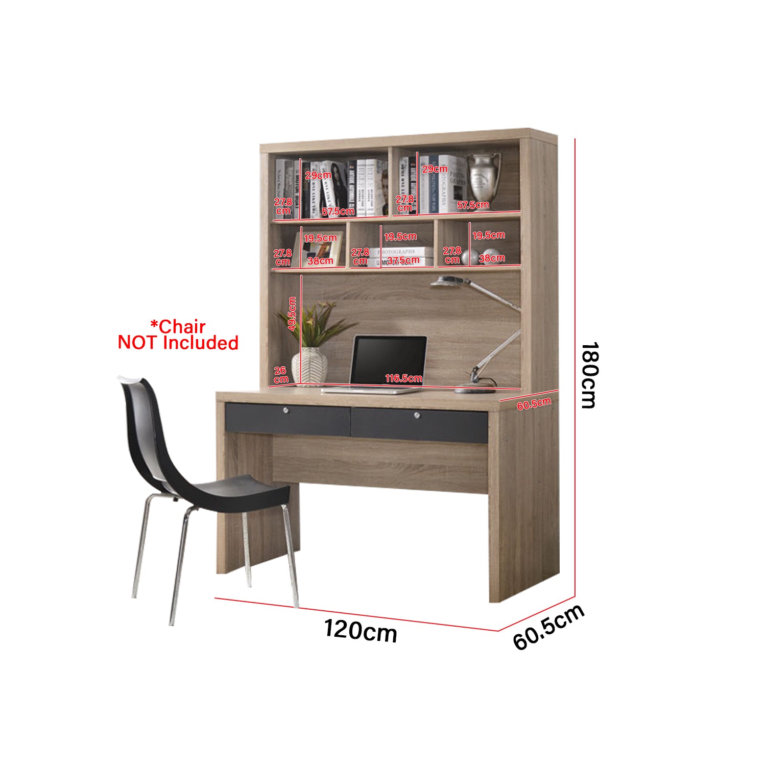 Ayer Series 3 Study Table In Natural