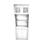Athena 3 Bookshelf With Glass Doors in 3 Colours