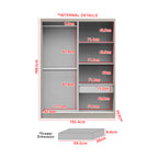 Kenzo 5FT Sliding Door Wardrobe - Model C