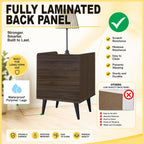 Arius CARB-P2 Certified Board Bedside Table Side Table in Fully Laminated Finish in 6 Colours