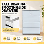 Hersh Premium Chest of Drawers Collection CARB-P2 Certified Board Full Laminated Back Panel in 6 Colours