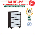 Lumi 4 Tier Premium Shoe Cabinet CARB-P2 Certified Board Soft Closing Laminated Back Panel in 3 Colours