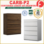Laney CARB-P2 Certified Board 4 Chest of Drawers with Mirror and Cosmetics Compartment in 2 Models