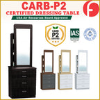 Velin CARB-P2 Certified Board Dressing Table / Gliding Drawer Dresser in 6 Colours