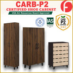 ENYA CARB-P2 Certified Board Premium Shoe Cabinet Soft Closing Fully Laminated Back Panel