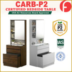 Tallon CARB-P2 Certified Board Dressing Table With Led Light and Mirror In White and Columbia Colour