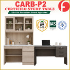 Tonee Writing Table/ Study Desk with Drawers w/ Lock and Shelf CARB-P2 Certified Board