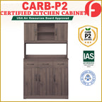 Ponio Series B Kitchen Cabinet CARB-P2 Certified Board with Drawers and Top Cabinet in 4 Colours