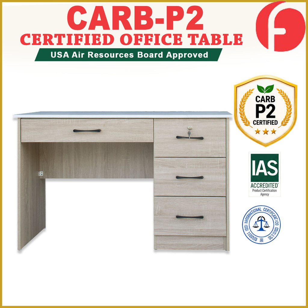 Paxx Study Computer Office Table with Drawer w/ Lock CARB-P2 Certified Board in 4 Colour