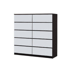 Ignos 10 Drawers Premium Chest of Drawers Full Laminated Back Panel in 6 Colours