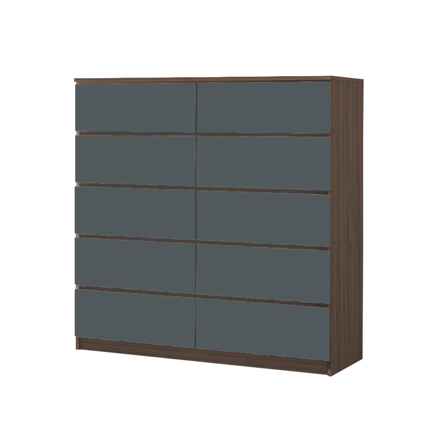 Ignos 10 Drawers Premium Chest of Drawers Full Laminated Back Panel in 6 Colours