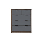 Flori 5-Drawers Premium Chest of Drawers Full Laminated Back Panel in 6 Colours