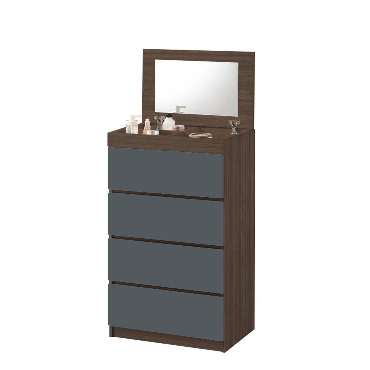 Lasey 4 Chest of Drawers with Mirror and Cosmetics Compartment in 6 Colours