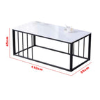 Keana Series 3 Premium Coffee Center Table Steel Metal Leg + Marble Ceramic Top