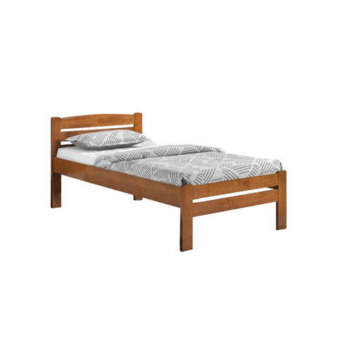 Image of Glenn Single Size Solid Rubberwood Bed Frame Flat Plywood Base w/ Mattress Option