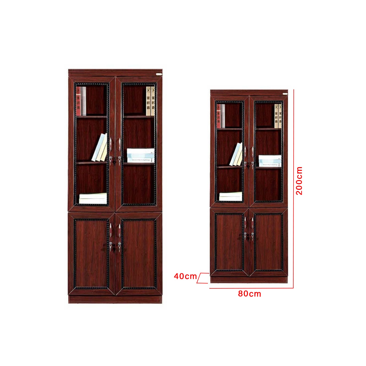 Rutna Series 3 Book Shelf in Maroon