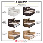 Teddy Storage Bed with Drawers Fully Laminated Eco Board All Sizes w/ Mattress Options