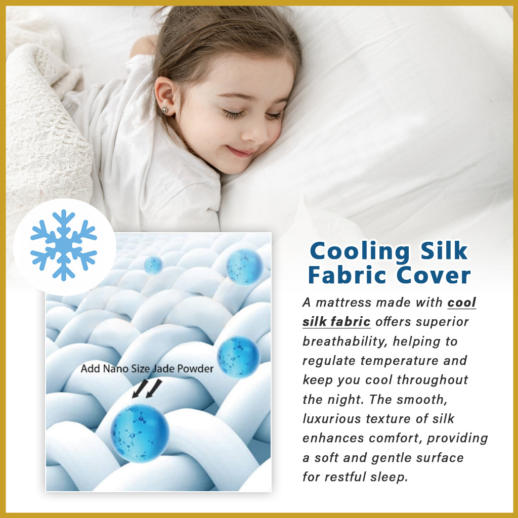 Honey Prime Silk 10" 7-Zone Pocket Spring Mattress FREE PILLOW -All Sizes
