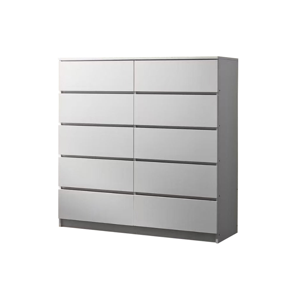 Ignos 10 Drawers Premium Chest of Drawers Full Laminated Back Panel in 6 Colours
