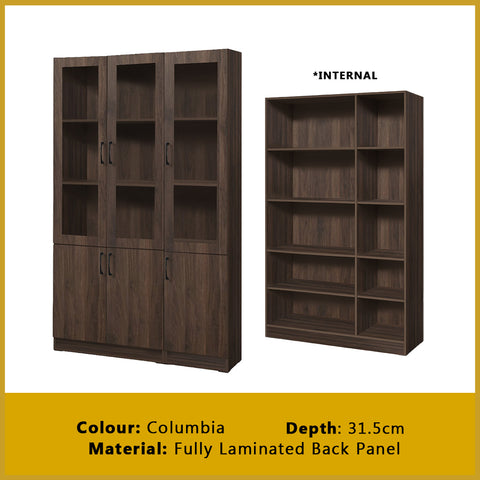 Image of Hudson Series Open Shelves Display Cabinet Bookshelf Storage in 9 Models