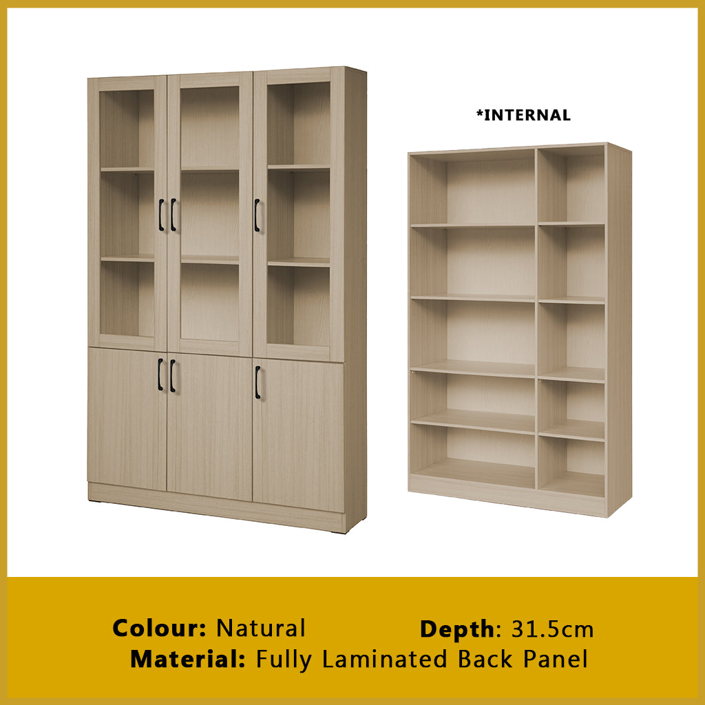 Hudson Series Open Shelves Display Cabinet Bookshelf Storage in 9 Models