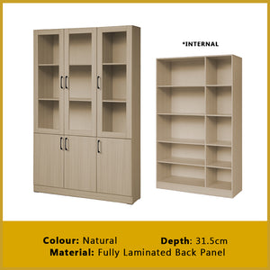Hudson Series Open Shelves Display Cabinet Bookshelf Storage in 9 Models
