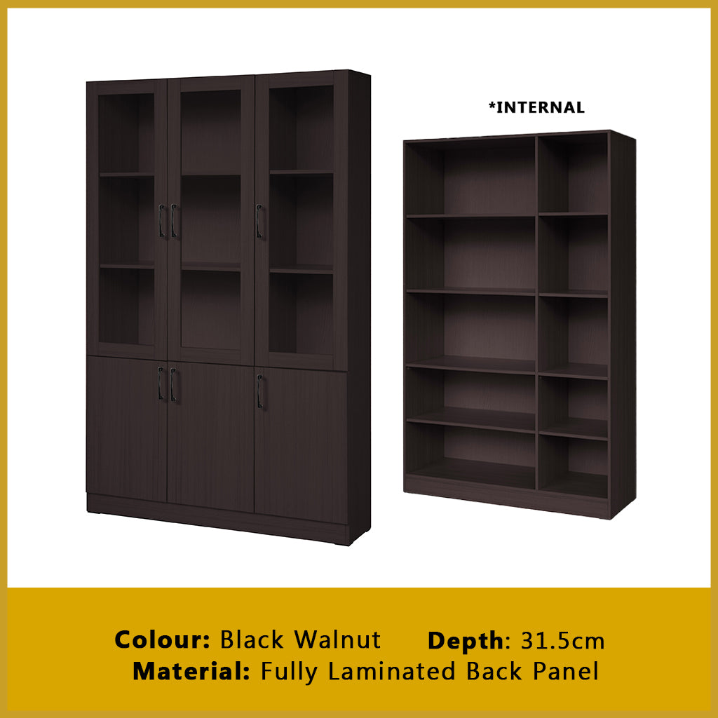 Brock Series Open Shelves Display Cabinet Bookshelf Storage in 3 Colours