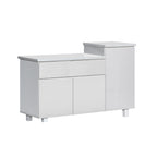 Deena Series 3/3-Door Kitchen Cabinet with Drawers in White Colour