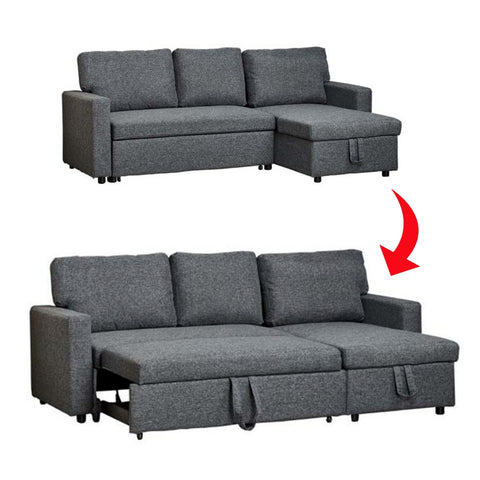 Image of Marjie Series 3 Sleeper Sectional Reversible Sofa w/ Storage Upholstered w/ Pet-Friendly Option