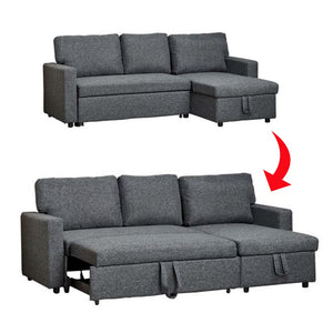 Marjie Series 3 Sleeper Sectional Reversible Sofa w/ Storage Upholstered w/ Pet-Friendly Option