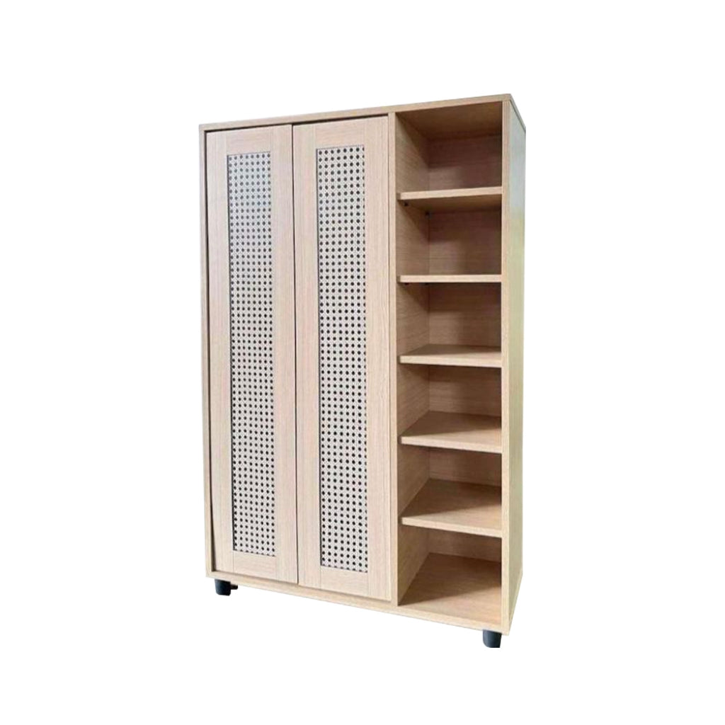 Connie Series Shoe Cabinet CARB-P2 Certified Board Laminated Rattan Pattern