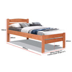 Robby Series 7 Wooden Bed Frame Cherry In Single/Super Single Size