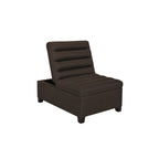 Harny 1-Seater Ottoman Storage Sofa in Brown Fabric