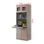 Athena 3 Bookshelf With Glass Doors in 3 Colours