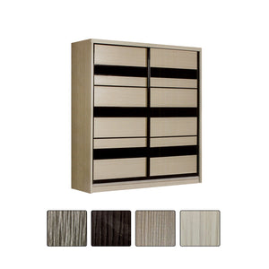 Charie Series 5FT/6FT/8FT Customizable Sliding Door Modular Wardrobe in 6 Designs