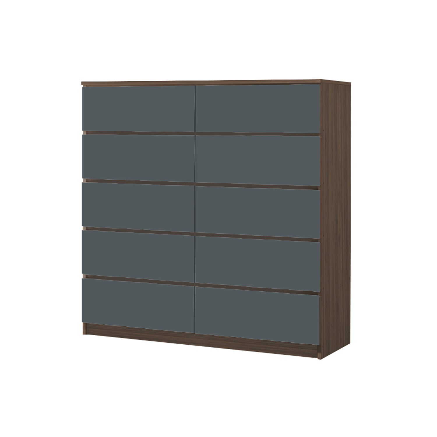 Pette 10 Drawers Premium Chest of Drawers Full Laminated Back Panel in 6 Colours