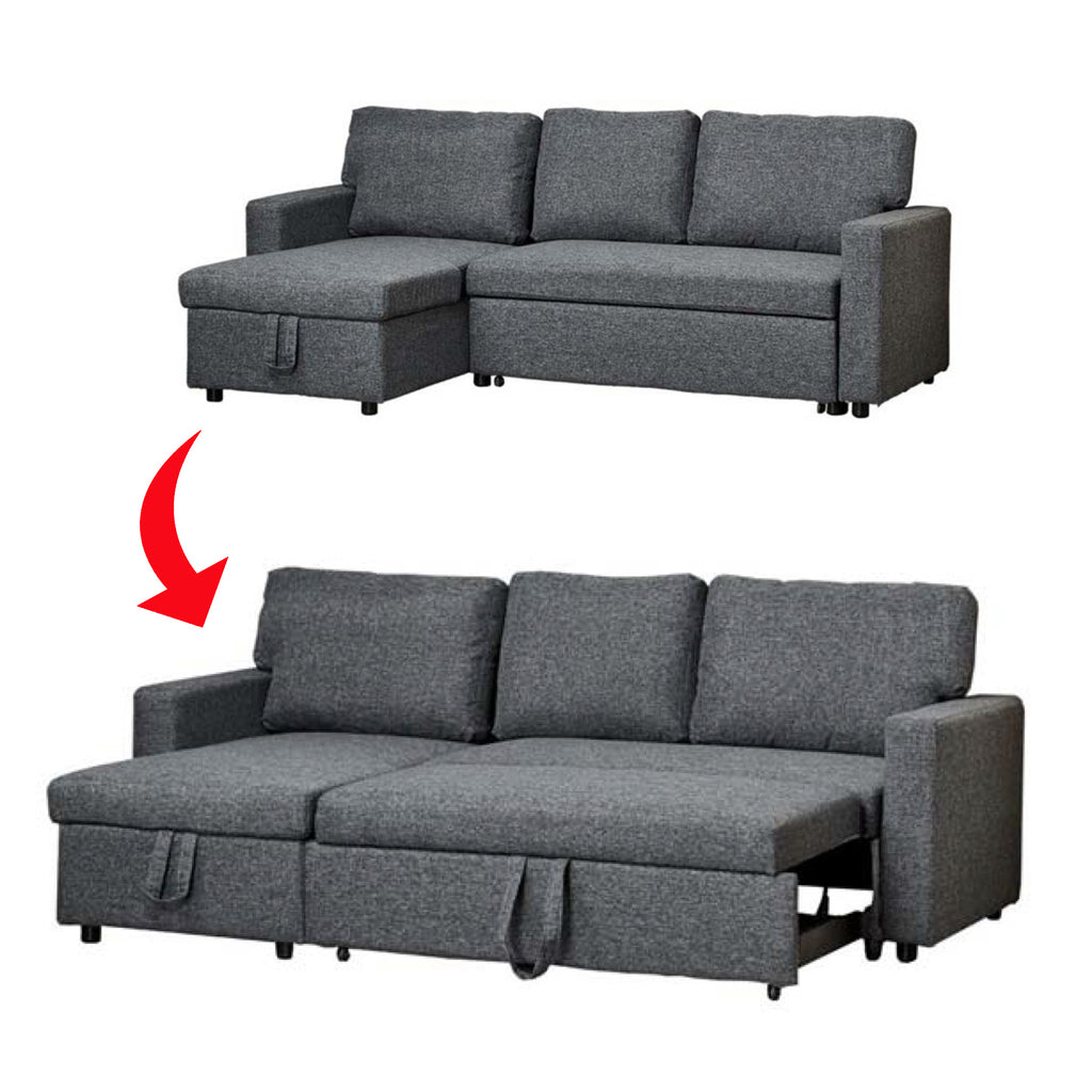 Marjie Series 3 Sleeper Sectional Reversible Sofa w/ Storage Upholstered w/ Pet-Friendly Option