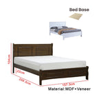 Premium Carlie Series 3 Queen Wooden Bedframe Solid Wood With Plywood Base - w/ Mattress Option