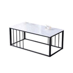 Keana Series 3 Premium Coffee Center Table Steel Metal Leg + Marble Ceramic Top