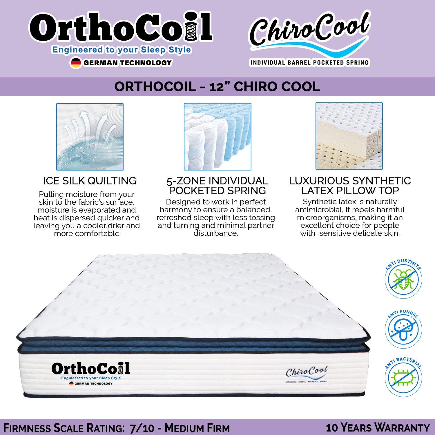 OrthoCoil 12"/14"/16" Depth Storage Bed Base Pet Friendly Scratch-Resistant Fabric - With Mattress Add-On