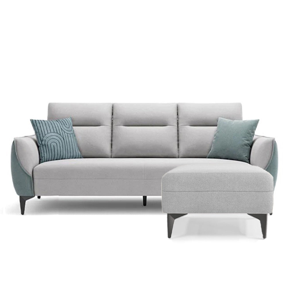 Saffy Fabric 3-Seater / 4-Seater Sofa with Ottoman w/ Pet-Friendly Option