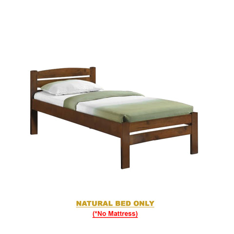 Image of Heyin Single Wooden Bed Frame with Underbed Clearance for Extra Storage - with Mattress Option