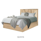Marie Storage Bed Frame Linen Fabric/Faux Leather with 5 Mattress Options