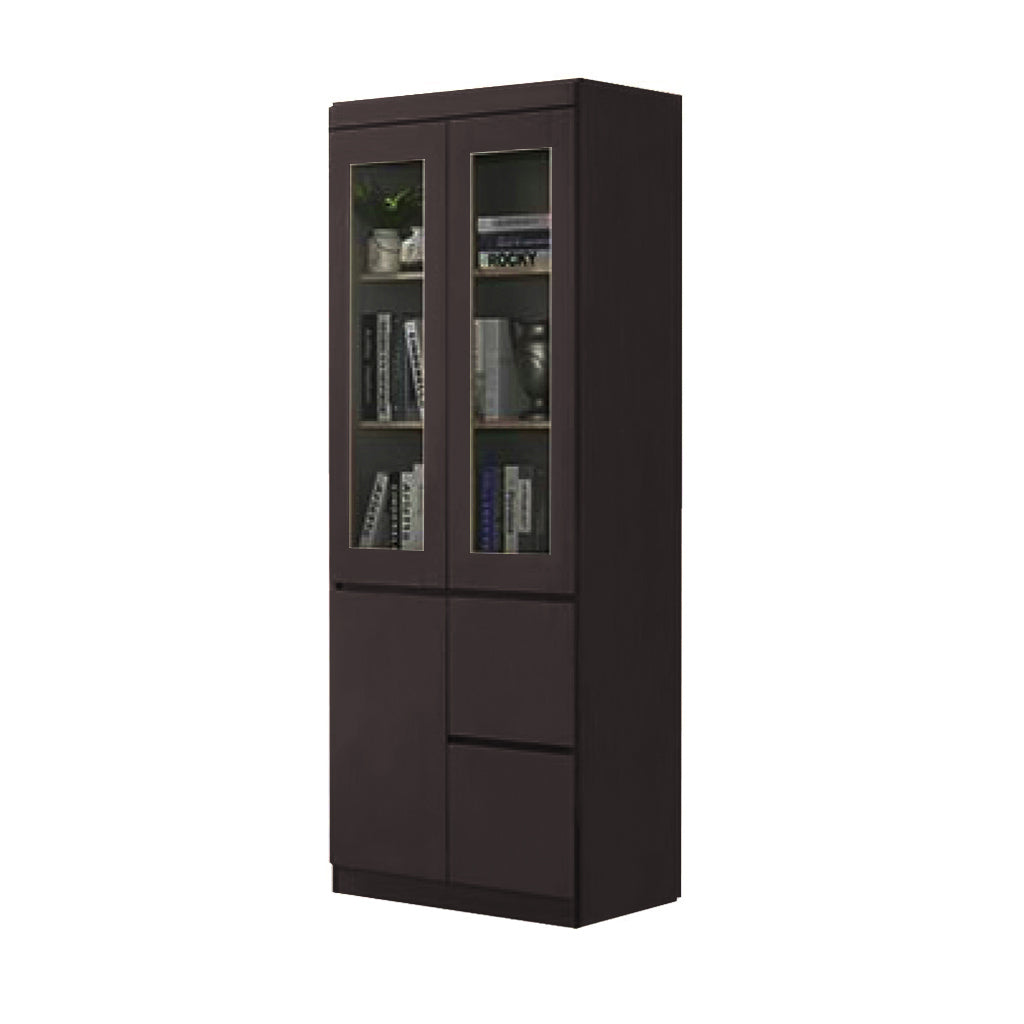 Athena 4 Bookshelf With Glass Doors in 3 Colours