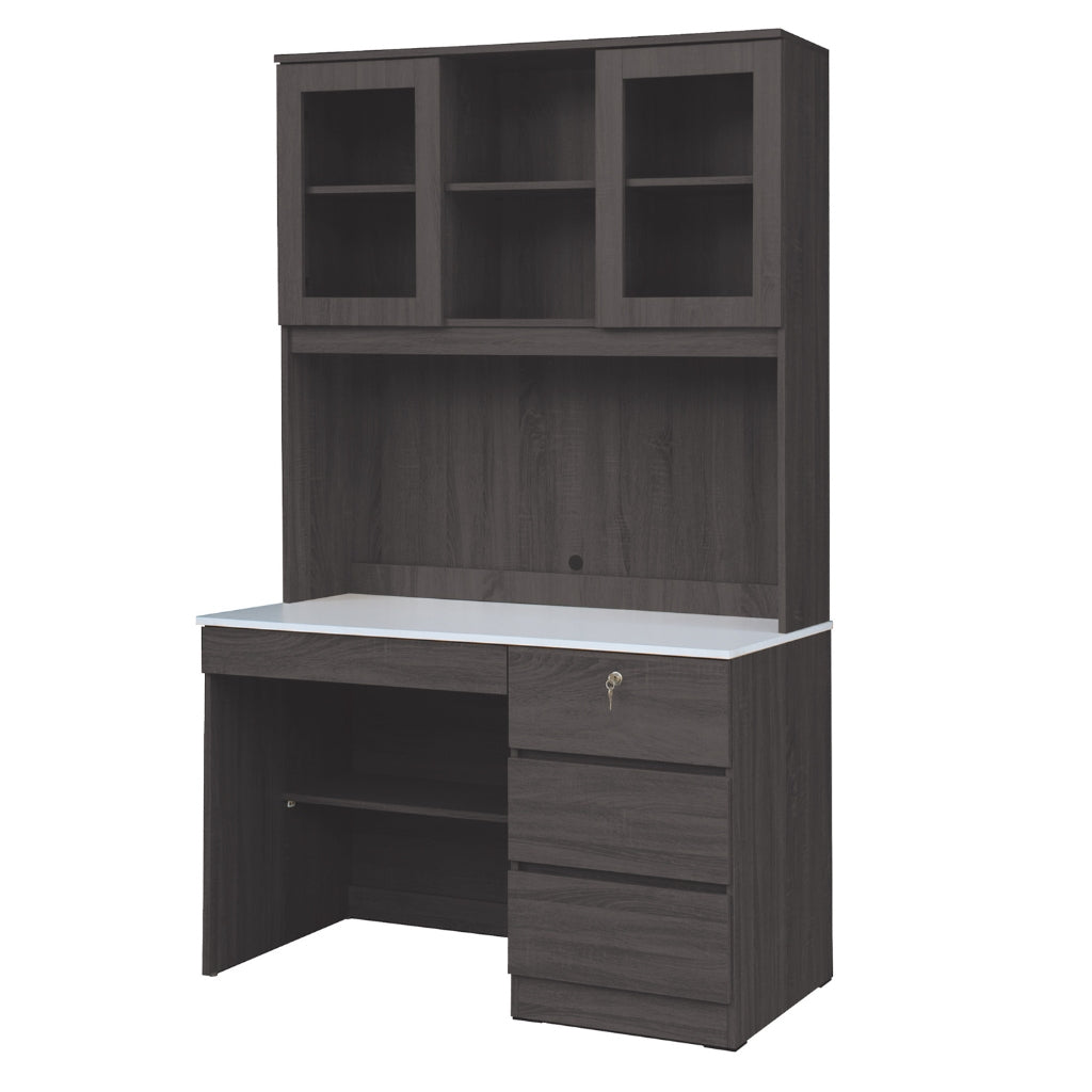 Tonee Writing Table/ Study Desk with Drawers w/ Lock and Shelf CARB-P2 Certified Board